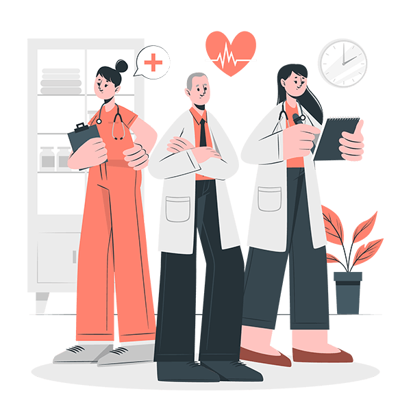 看護師達のイラスト。看護師転職・求人・エージェント活用なら【かんごキャリア】